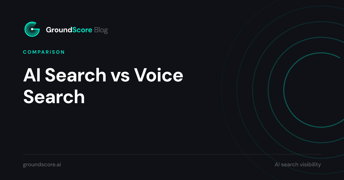Split diagram comparing a spoken voice answer and a cited AI chat answer